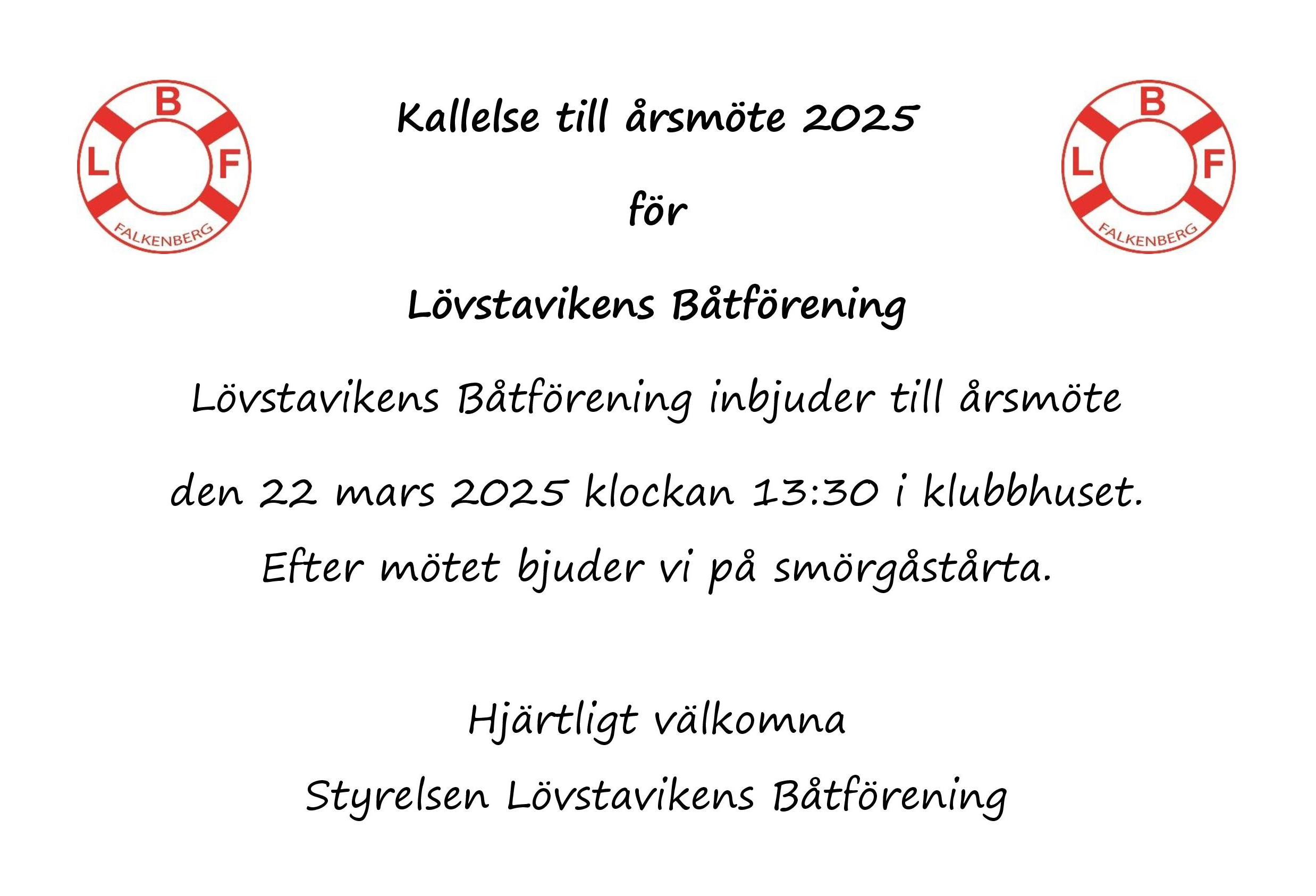 Kallelse till rsmte 2025